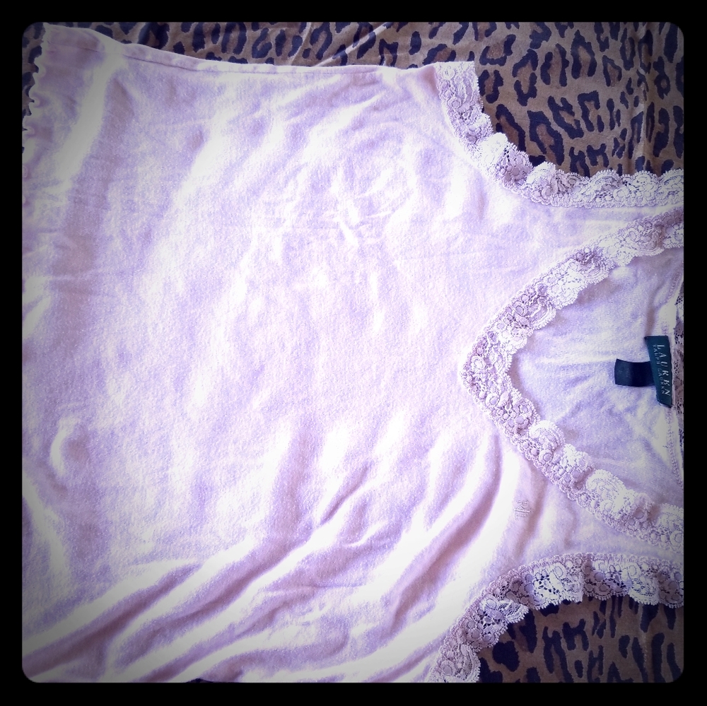 Vintage 80s Ralph Lauren pink babydoll top